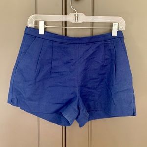 J. Crew Linen Pocket W sz 4 Shorts in Royal Blue